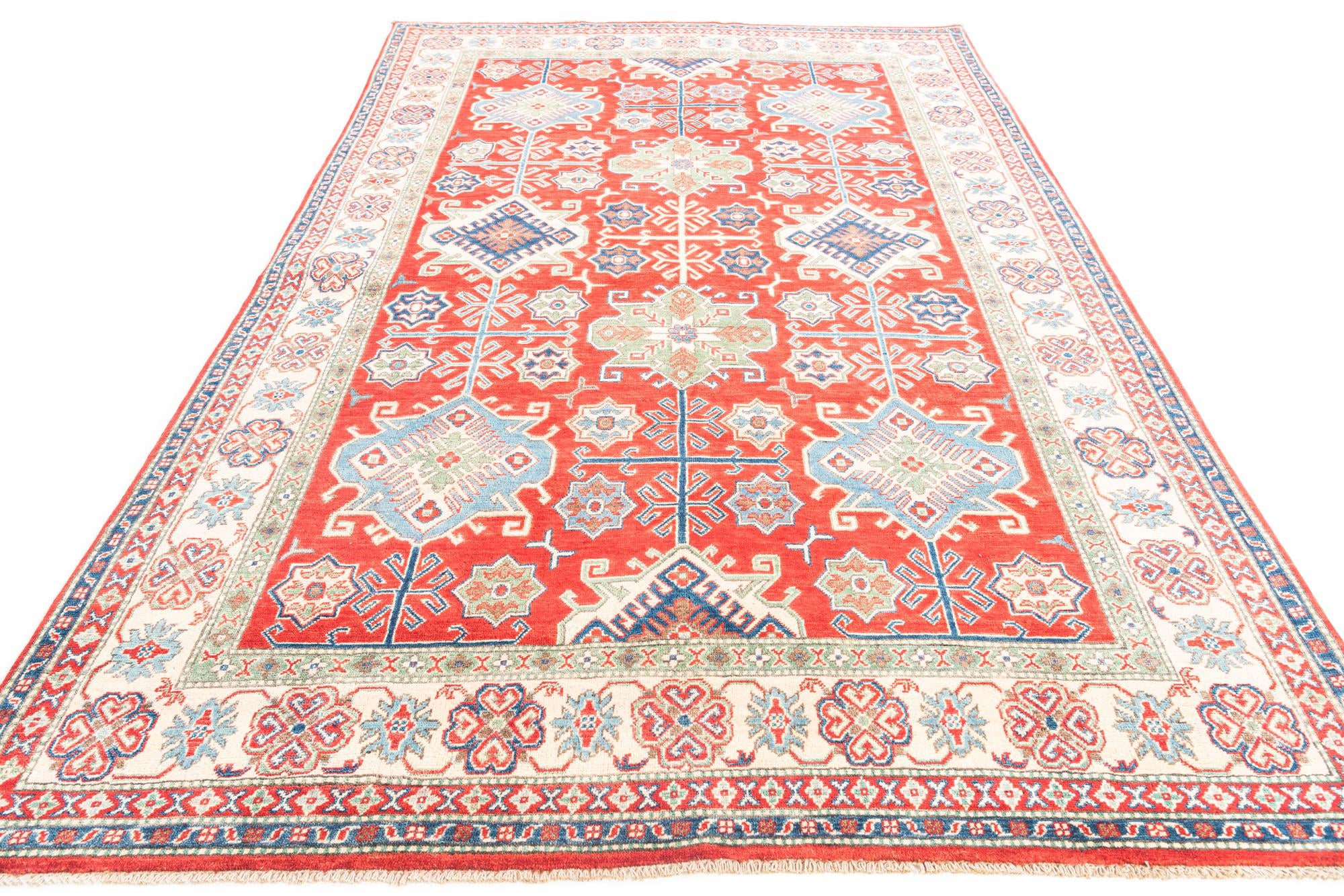 6' 6 x 10' 3 Hand Knotted Kazak Rug