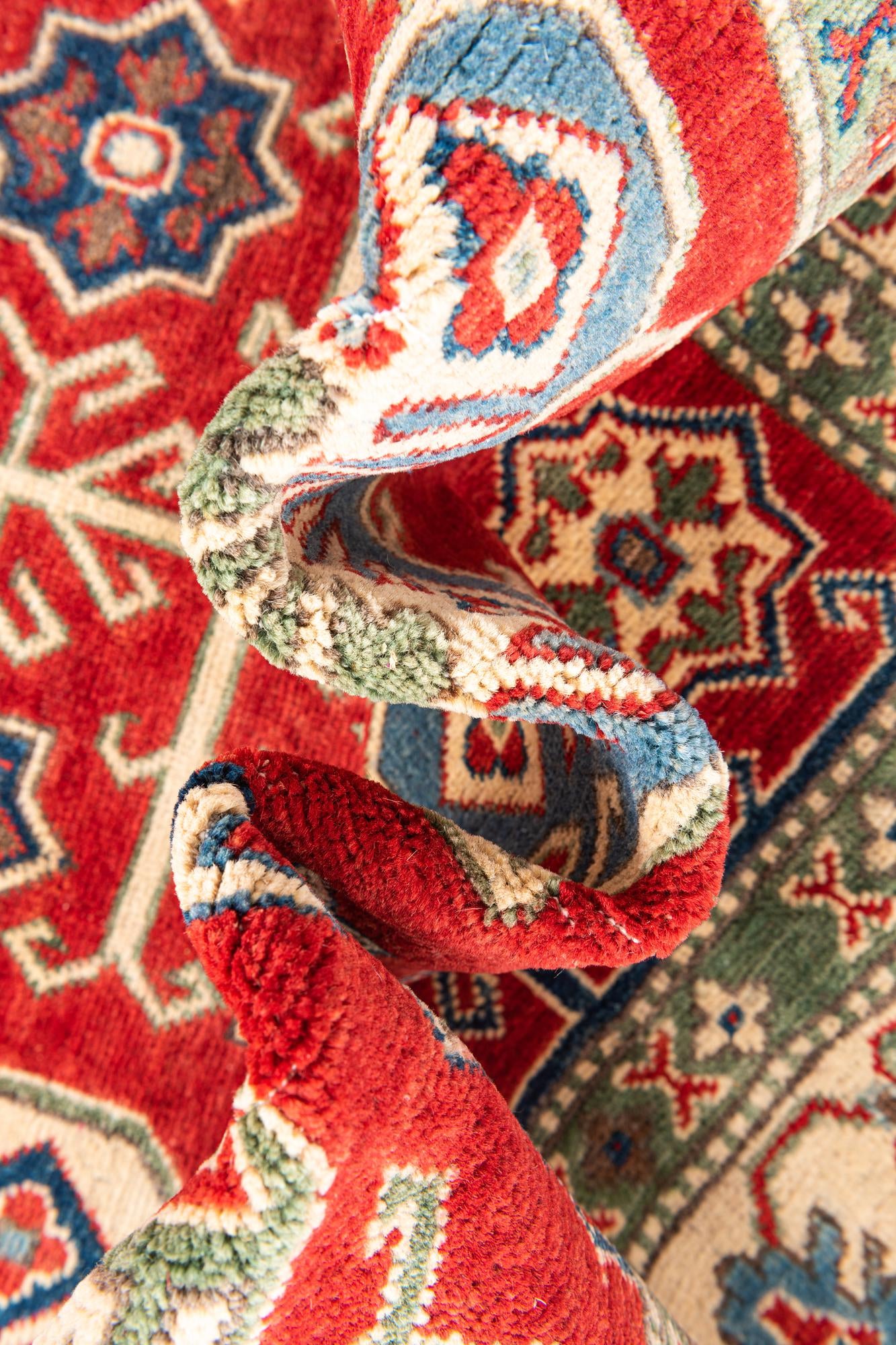 6' 6 x 10' 3 Hand Knotted Kazak Rug