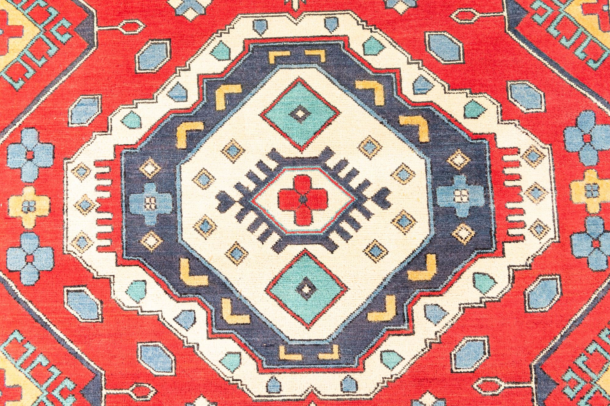 6' 8 x 9' 8 Hand Knotted Kazak Rug