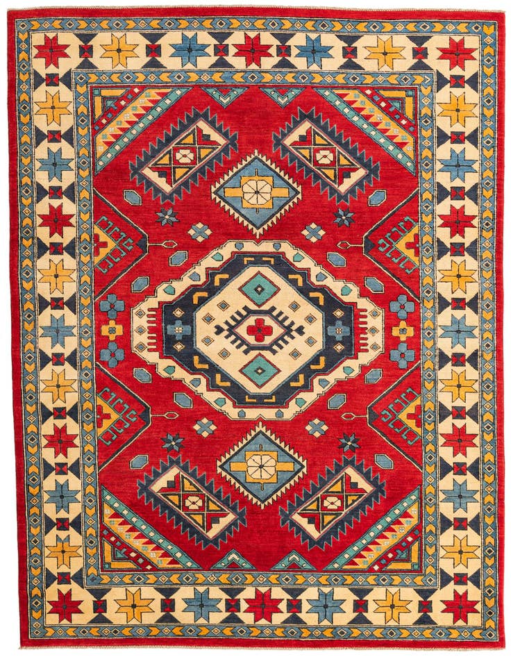Detail image of 6' 8 x 9' 8 Hand Knotted Kazak Rug
