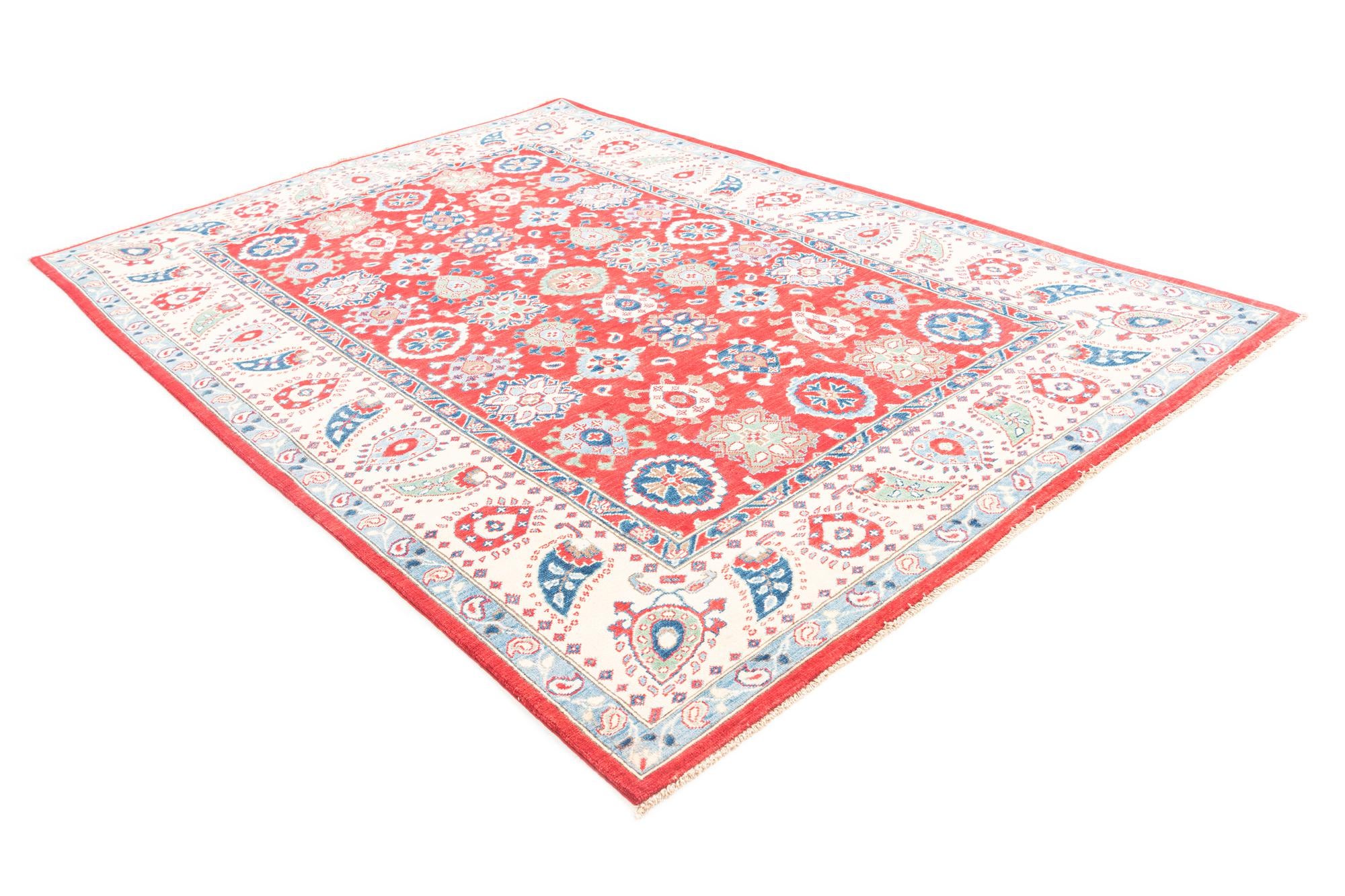 6' 8 x 9' 10 Hand Knotted Kazak Rug