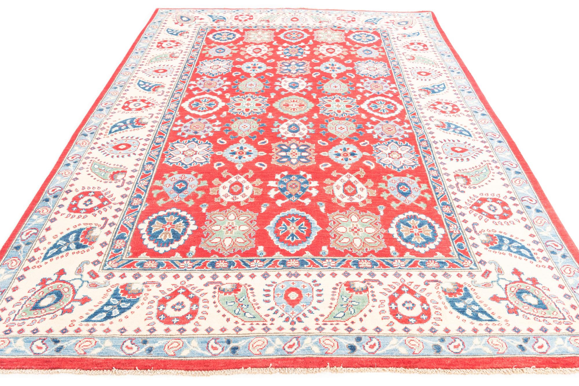 6' 8 x 9' 10 Hand Knotted Kazak Rug