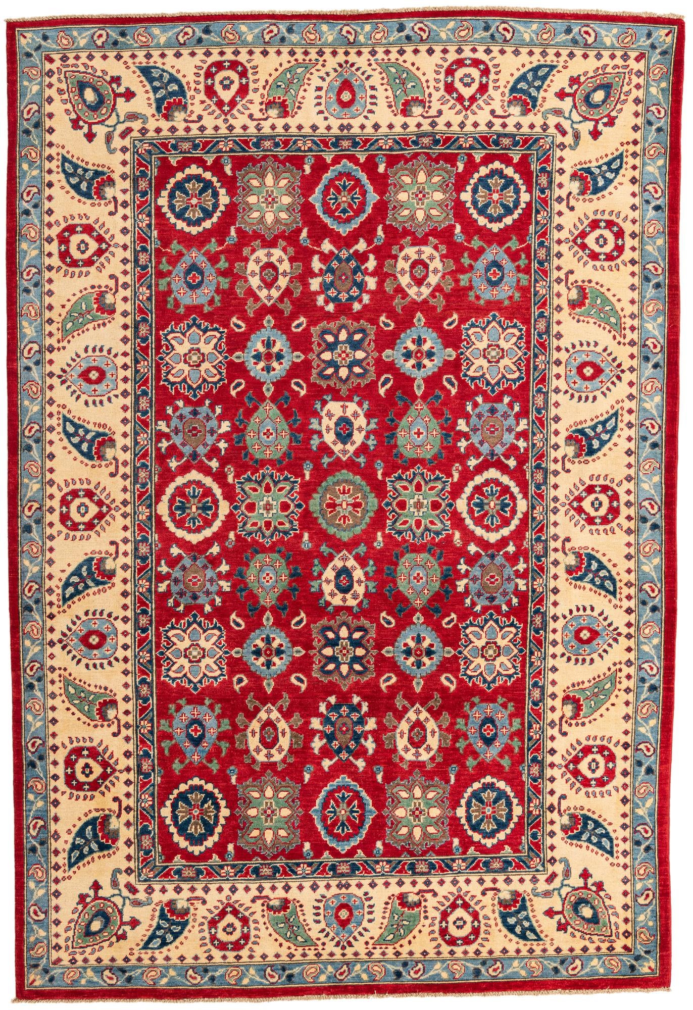 6' 8 x 9' 10 Hand Knotted Kazak Rug