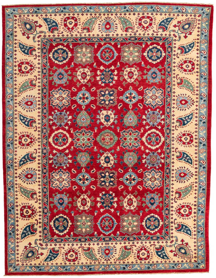 Detail image of 6' 8 x 9' 10 Hand Knotted Kazak Rug