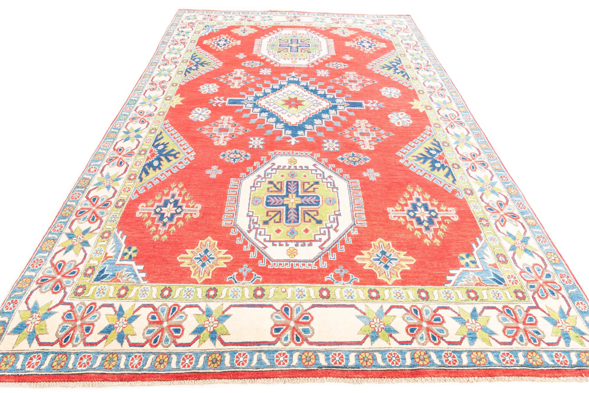 6' 5 x 10' 4 Hand Knotted Kazak Rug