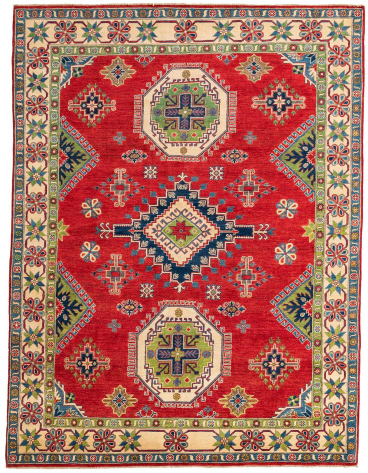 Detail image of 6' 5 x 10' 4 Hand Knotted Kazak Rug
