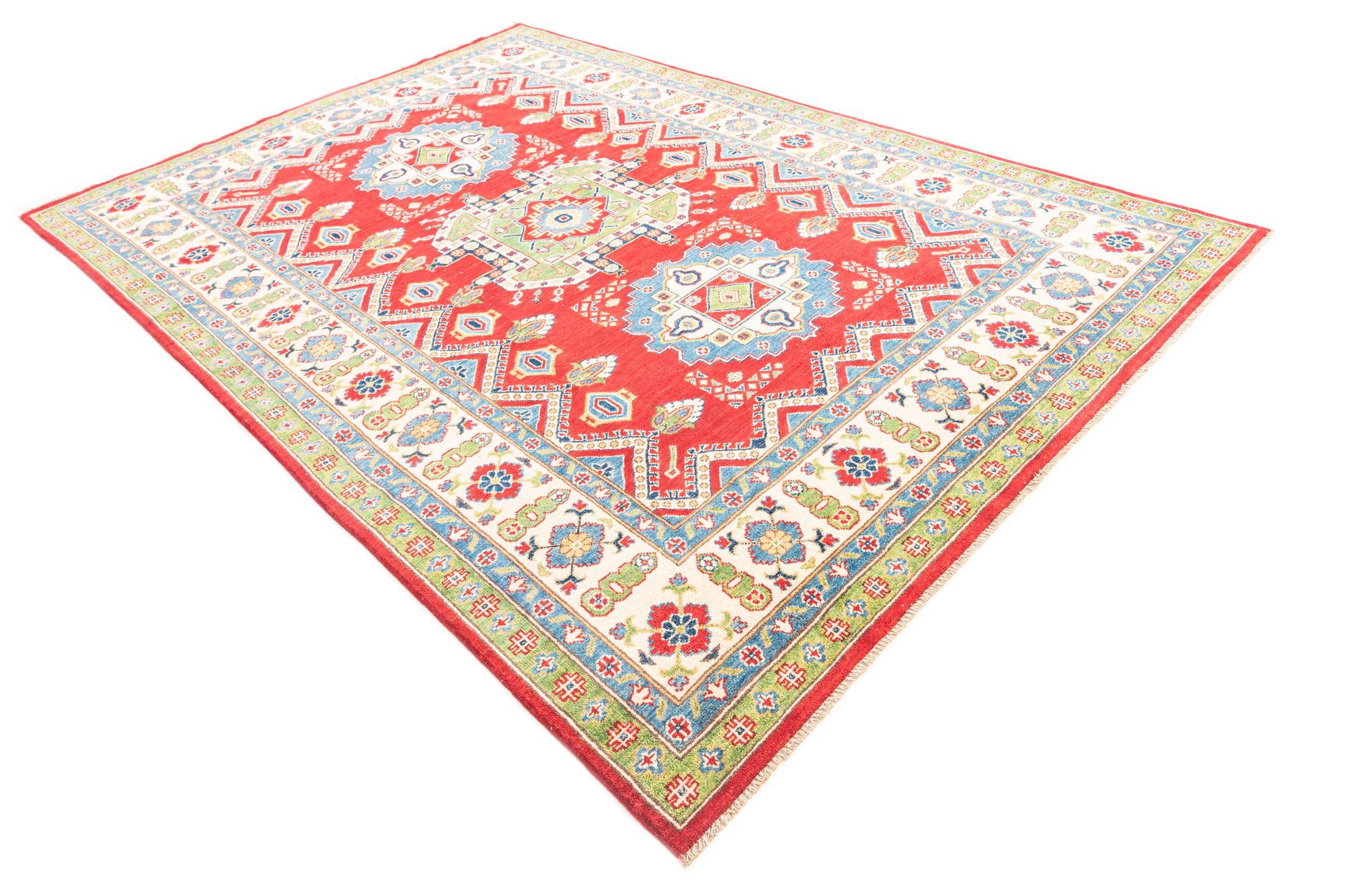 6' 8 x 9' 10 Hand Knotted Kazak Rug