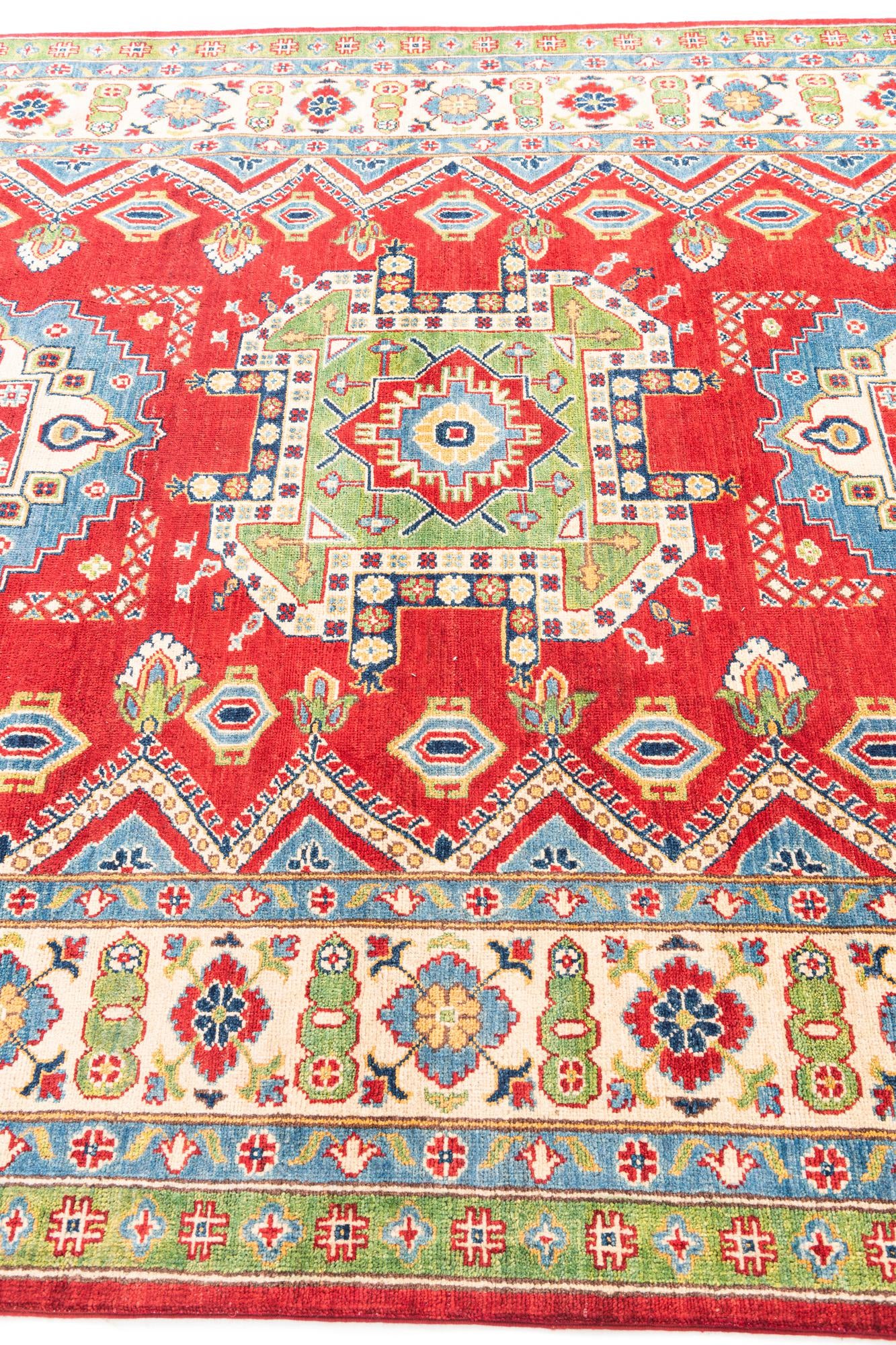 6' 8 x 9' 10 Hand Knotted Kazak Rug
