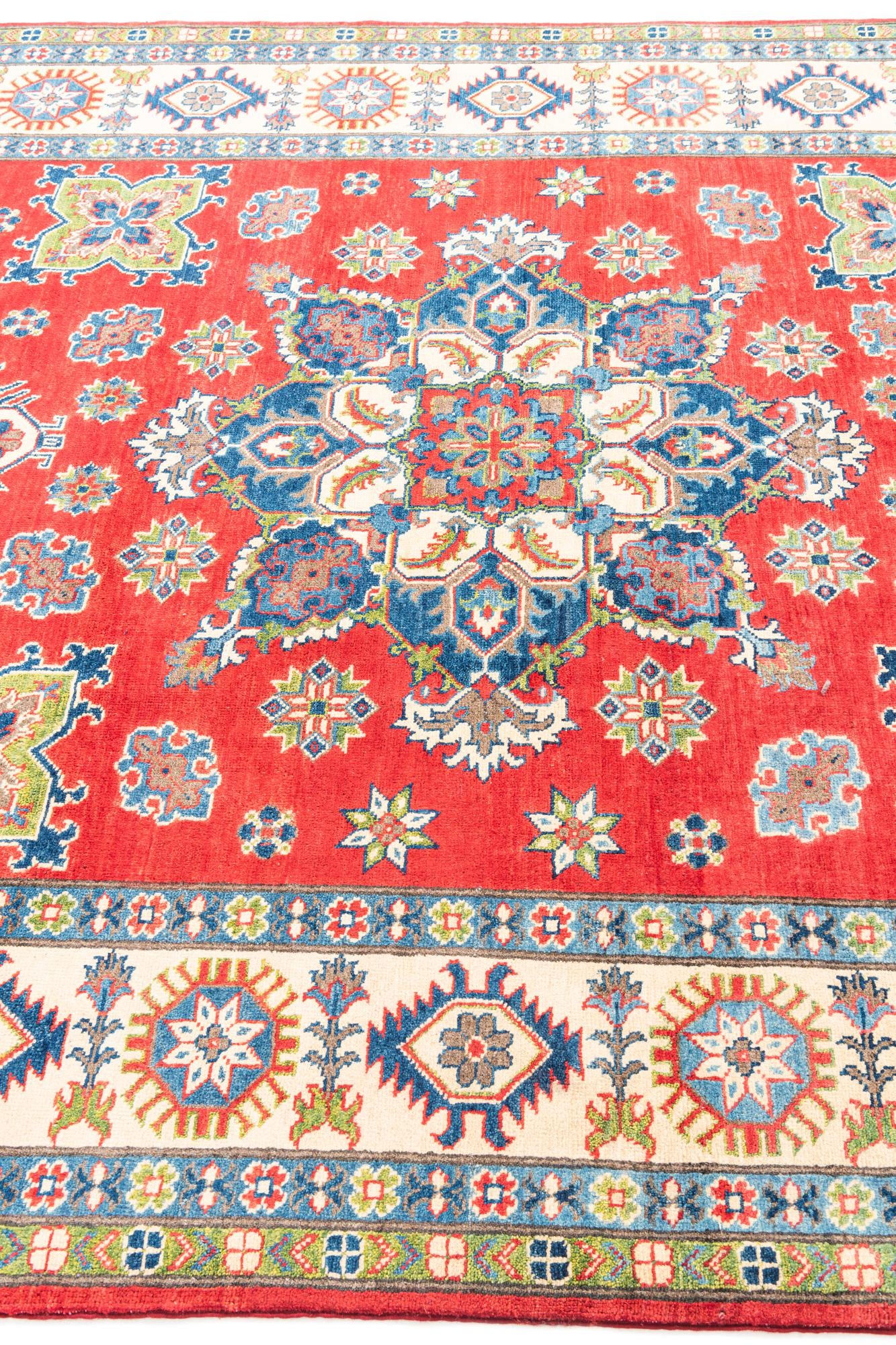6' 6 x 9' 8 Hand Knotted Kazak Rug