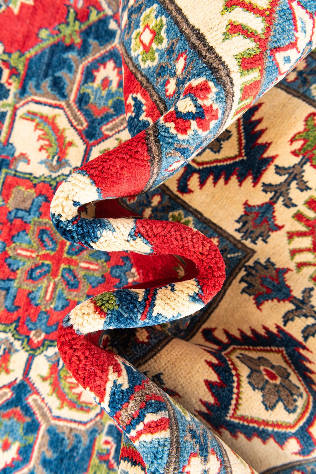 6' 6 x 9' 8 Hand Knotted Kazak Rug