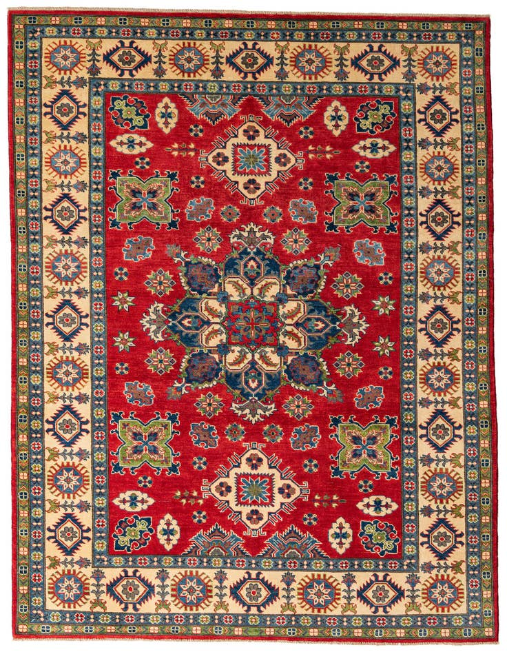 Detail image of 6' 6 x 9' 8 Hand Knotted Kazak Rug