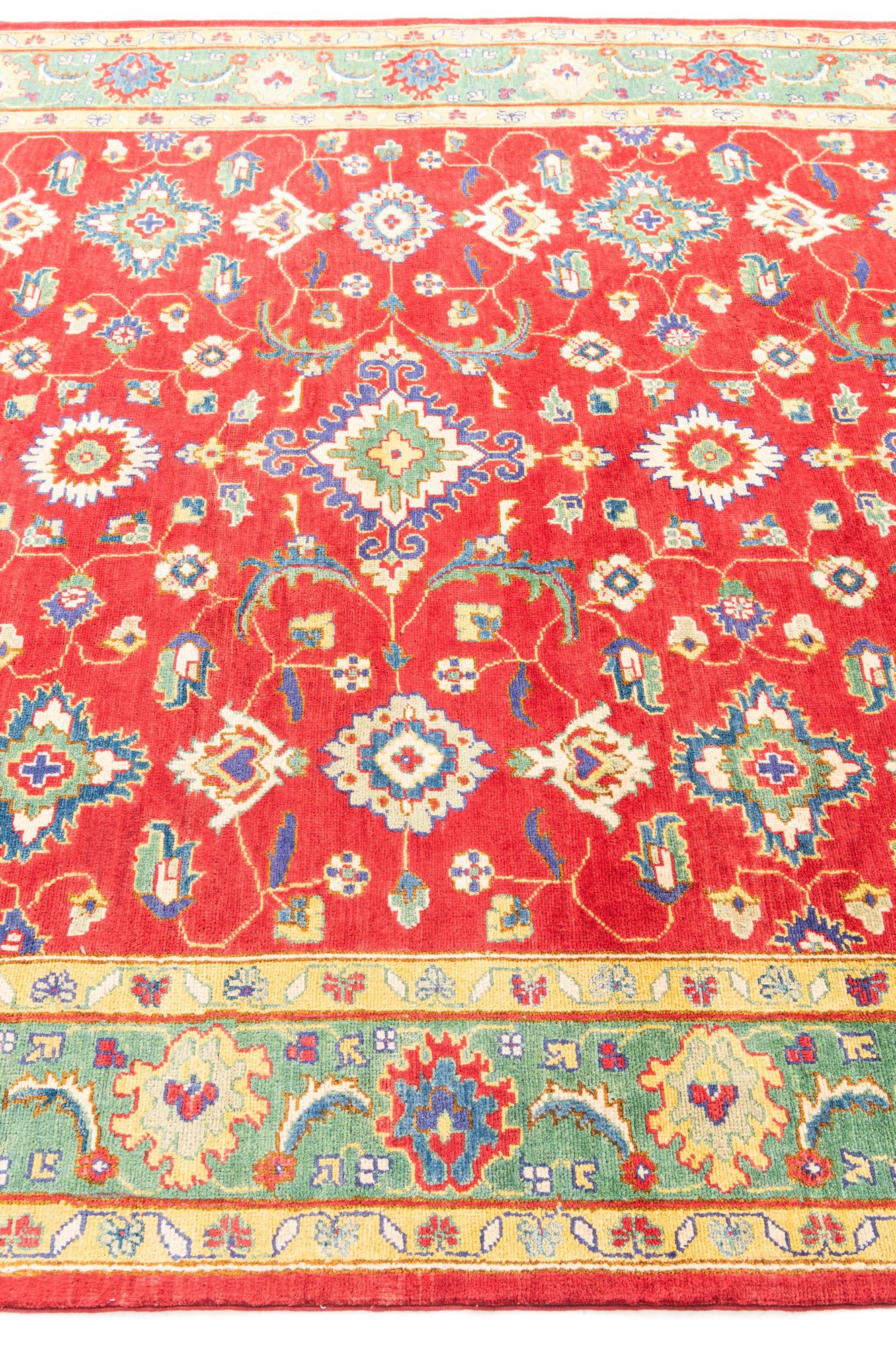 6' 7 x 9' 4 Hand Knotted Kazak Rug