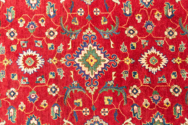6' 7 x 9' 4 Hand Knotted Kazak Rug