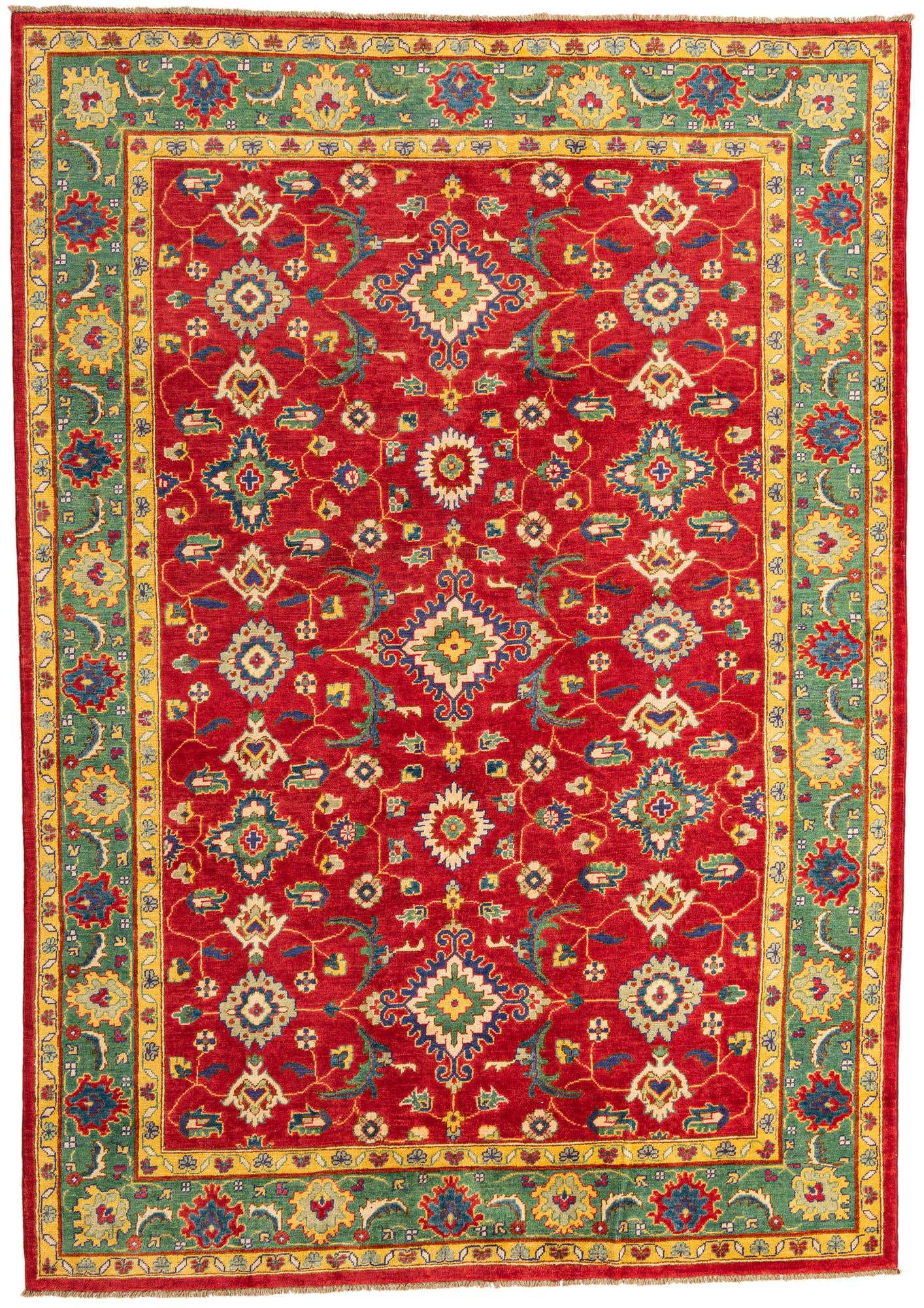 6' 7 x 9' 4 Hand Knotted Kazak Rug