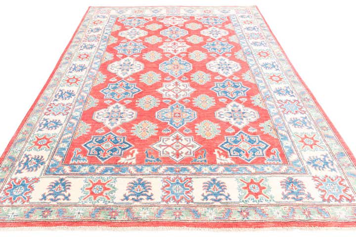 6' 7 x 9' 4 Hand Knotted Kazak Rug