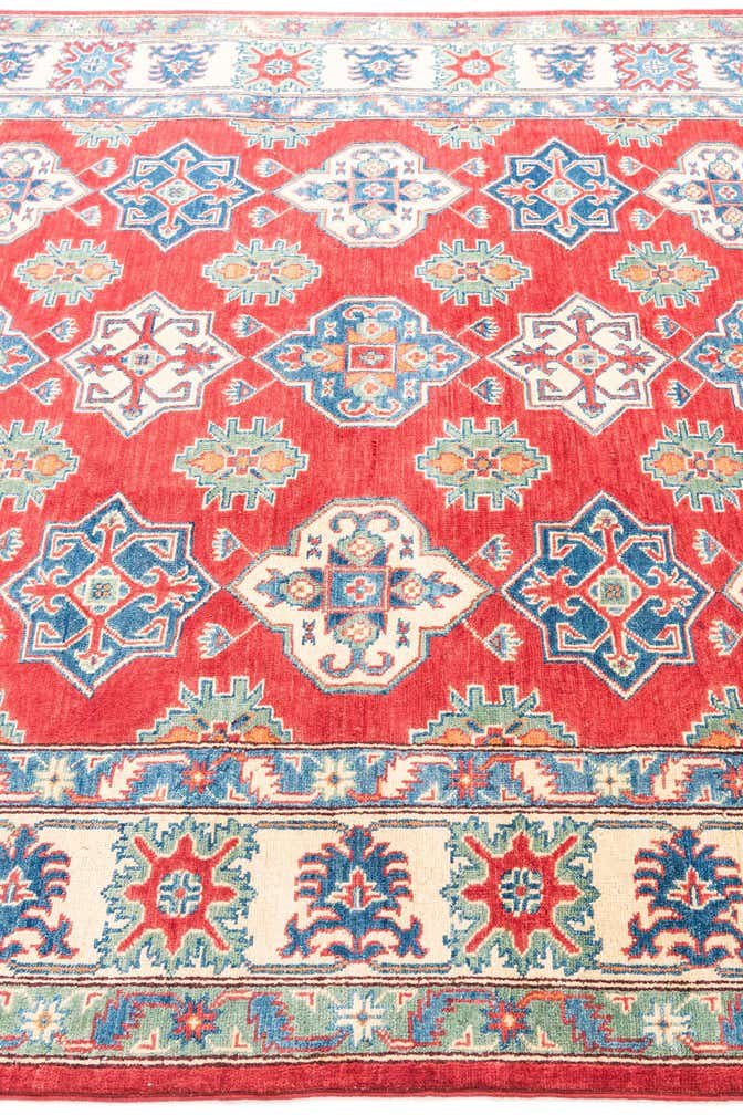 6' 7 x 9' 4 Hand Knotted Kazak Rug