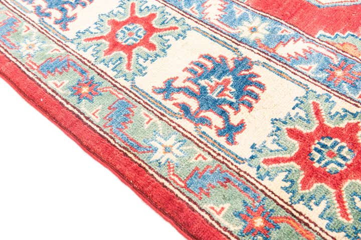 6' 7 x 9' 4 Hand Knotted Kazak Rug