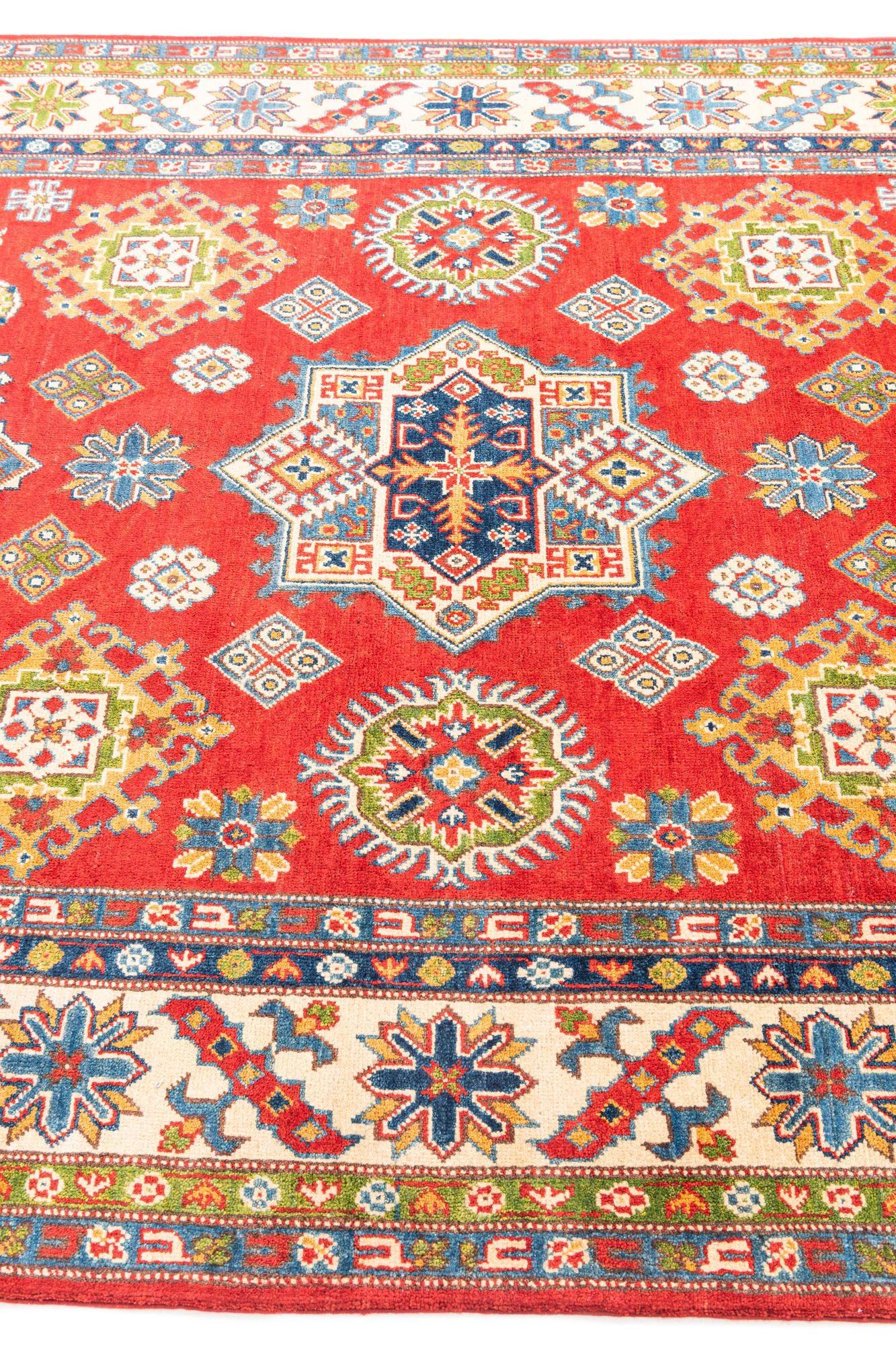 6' x 9' 8 Hand Knotted Kazak Rug