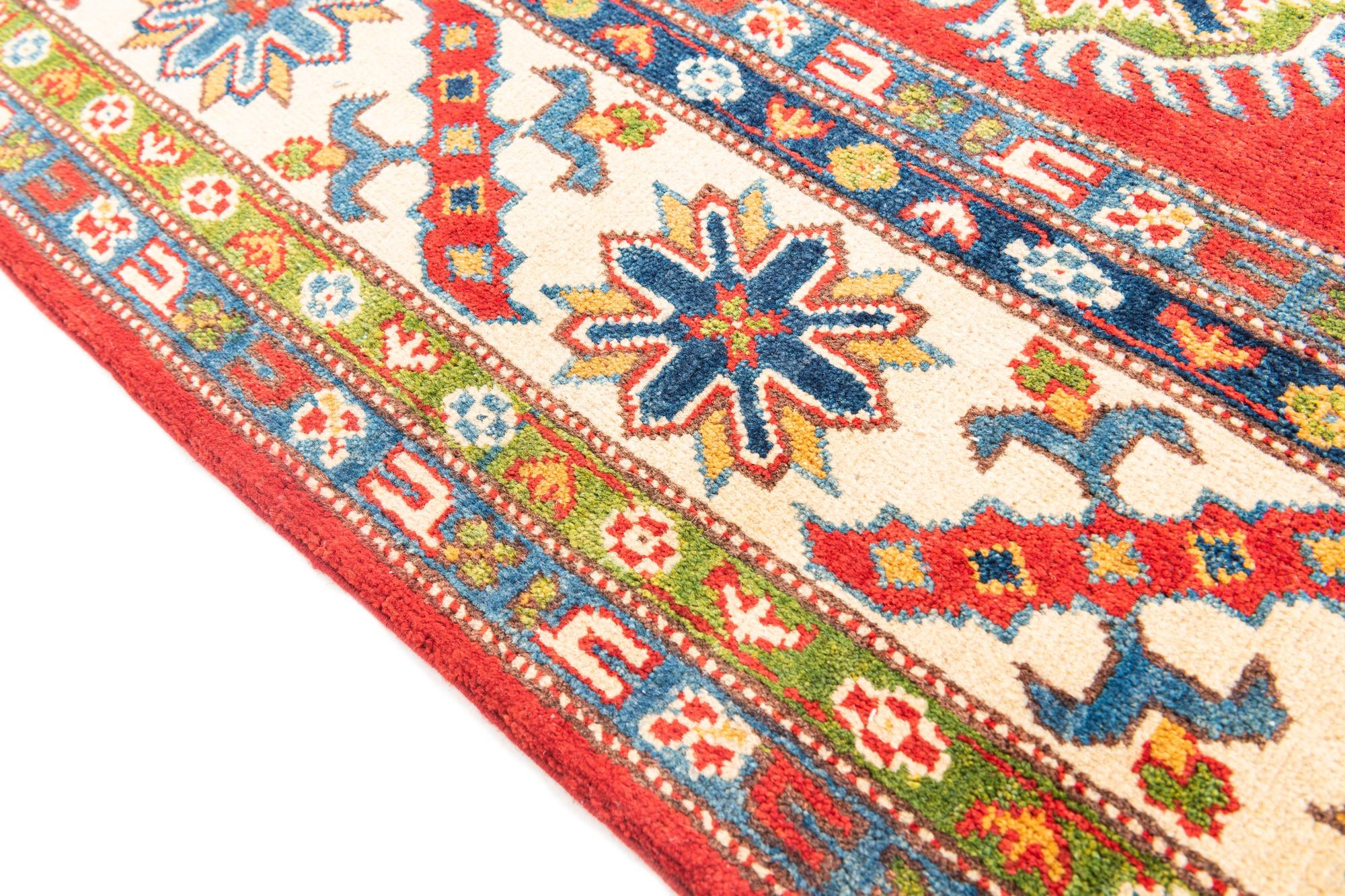 6' x 9' 8 Hand Knotted Kazak Rug