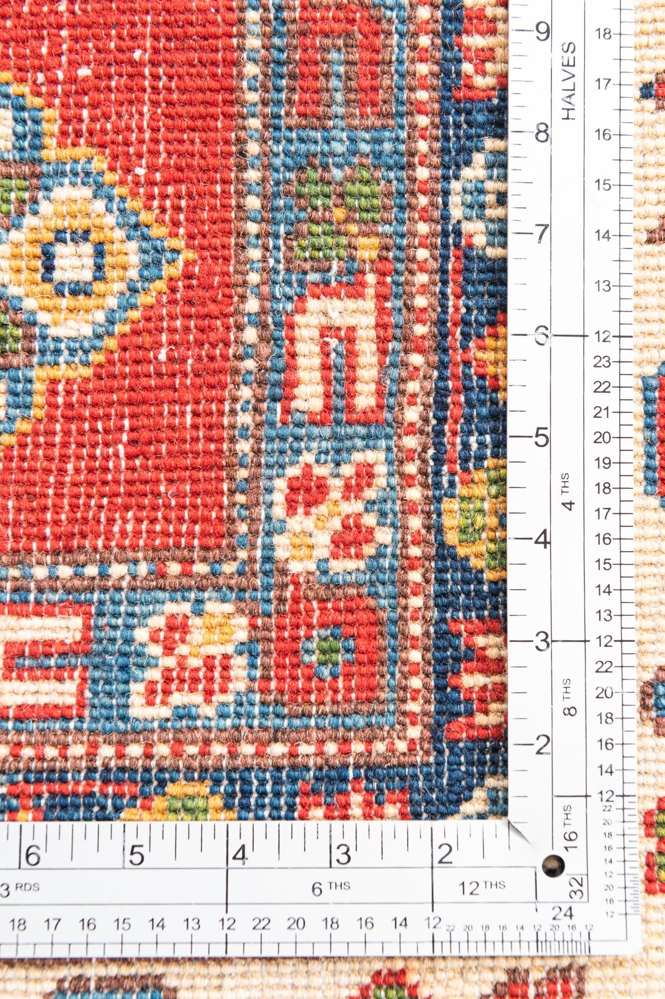 6' x 9' 8 Hand Knotted Kazak Rug