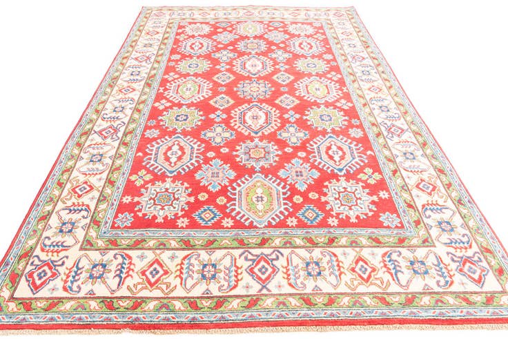 Detail image of 6' 6 x 9' 8 Hand Knotted Kazak Rug