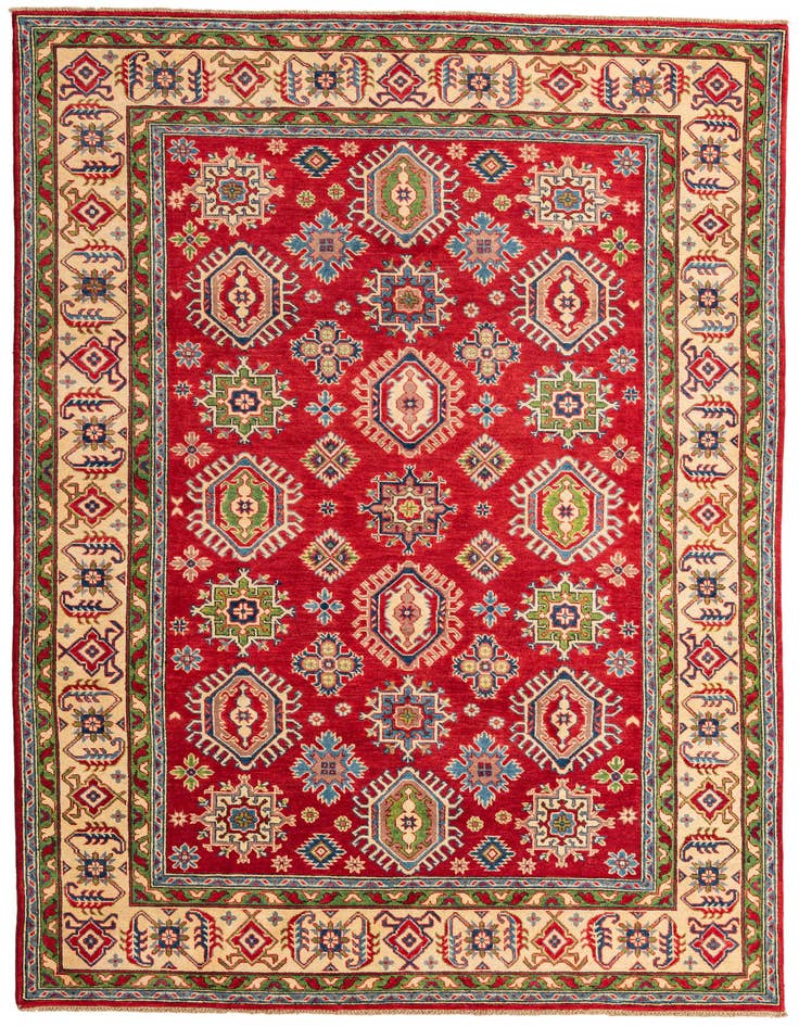 Detail image of 6' 6 x 9' 8 Hand Knotted Kazak Rug
