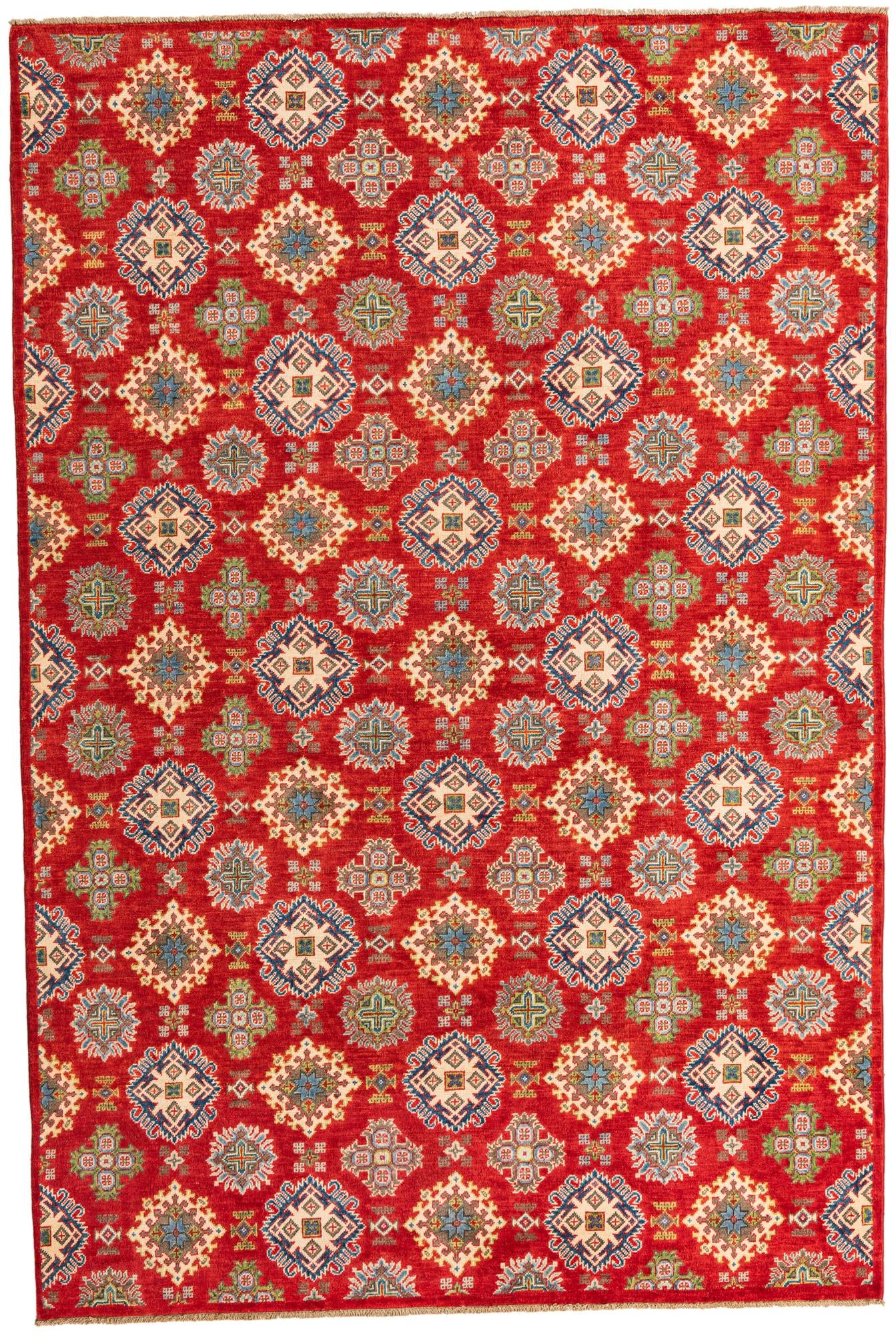 6' 7 x 9' 10 Hand Knotted Kazak Rug