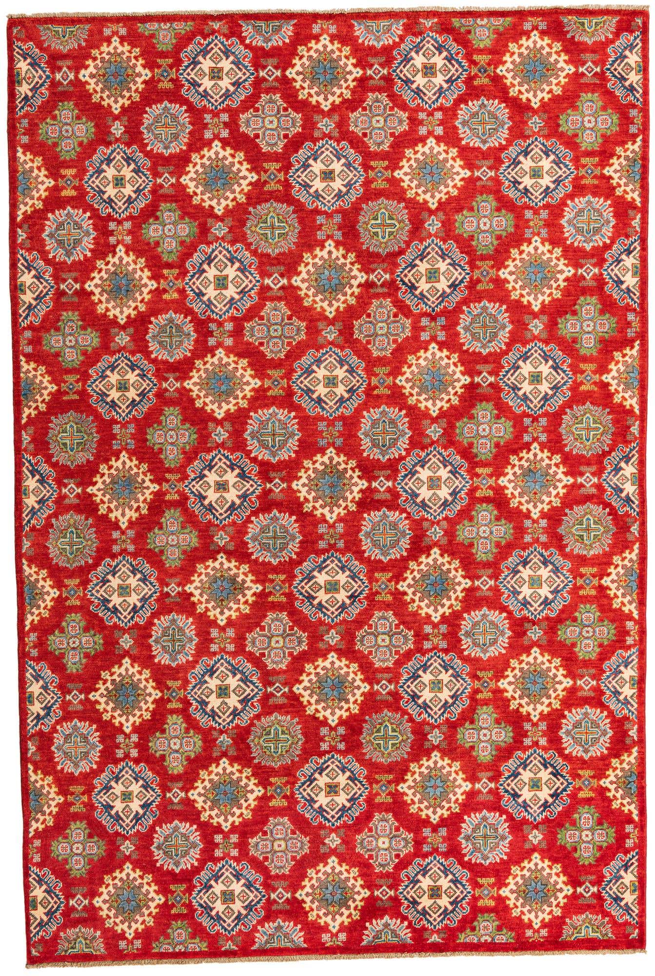 6' 7 x 9' 10 Hand Knotted Kazak Rug