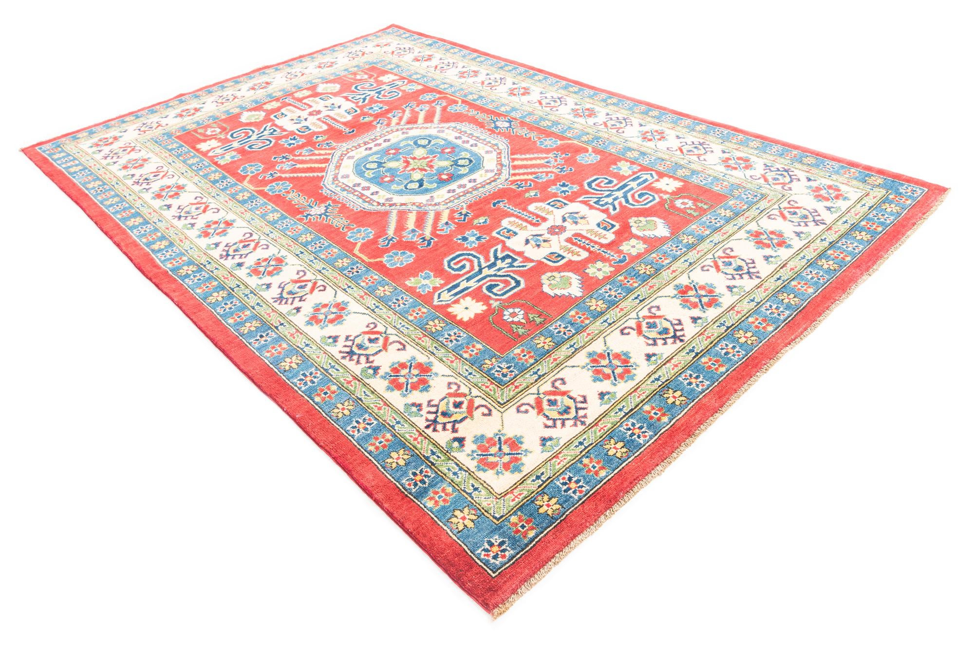 6' 8 x 10' Hand Knotted Kazak Rug