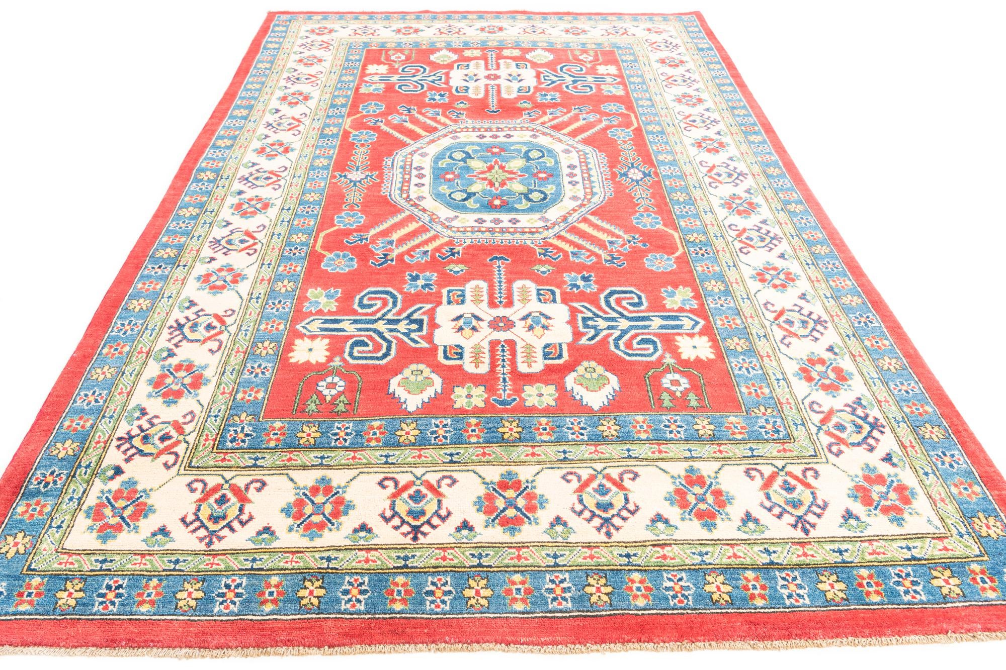 6' 8 x 10' Hand Knotted Kazak Rug