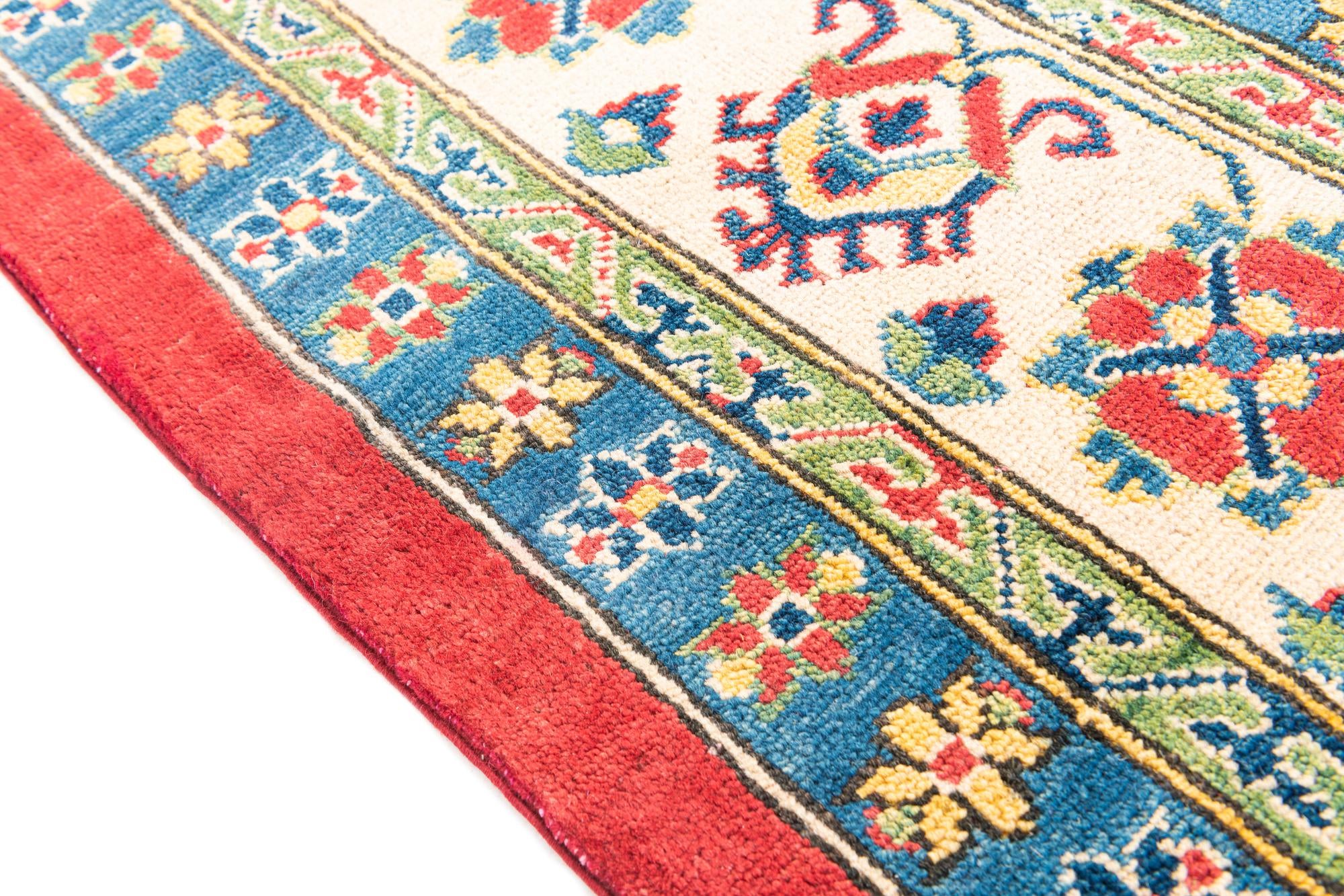 6' 8 x 10' Hand Knotted Kazak Rug