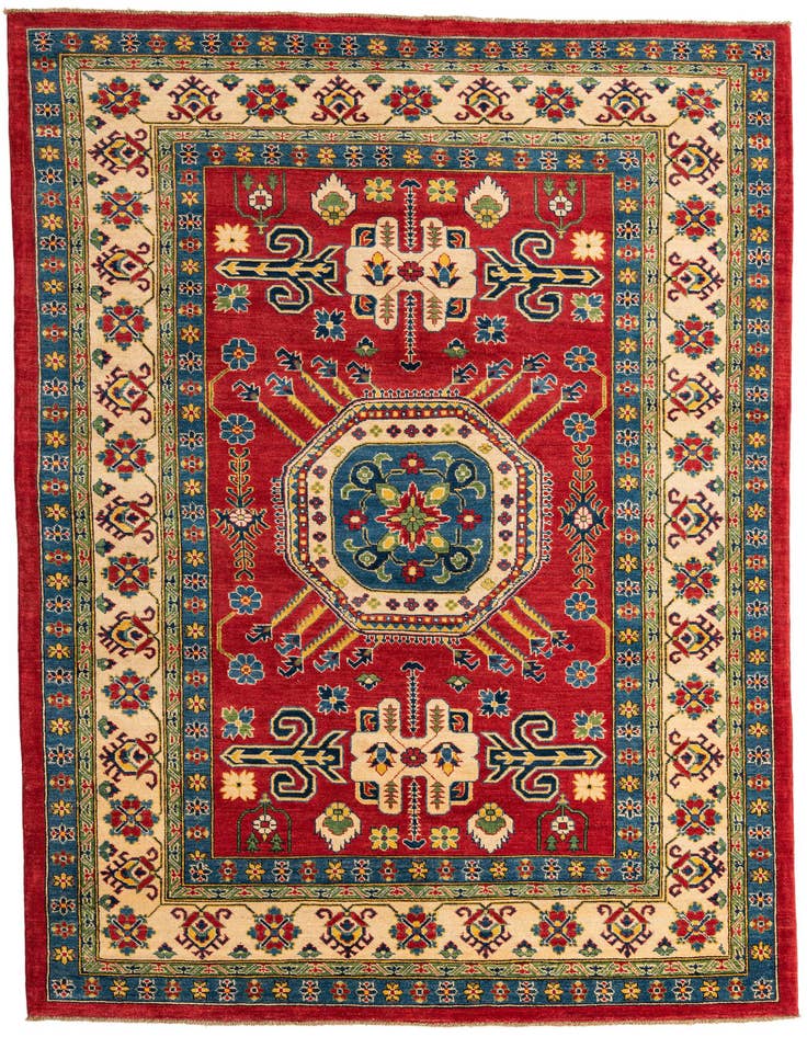 Detail image of 6' 8 x 10' Hand Knotted Kazak Rug