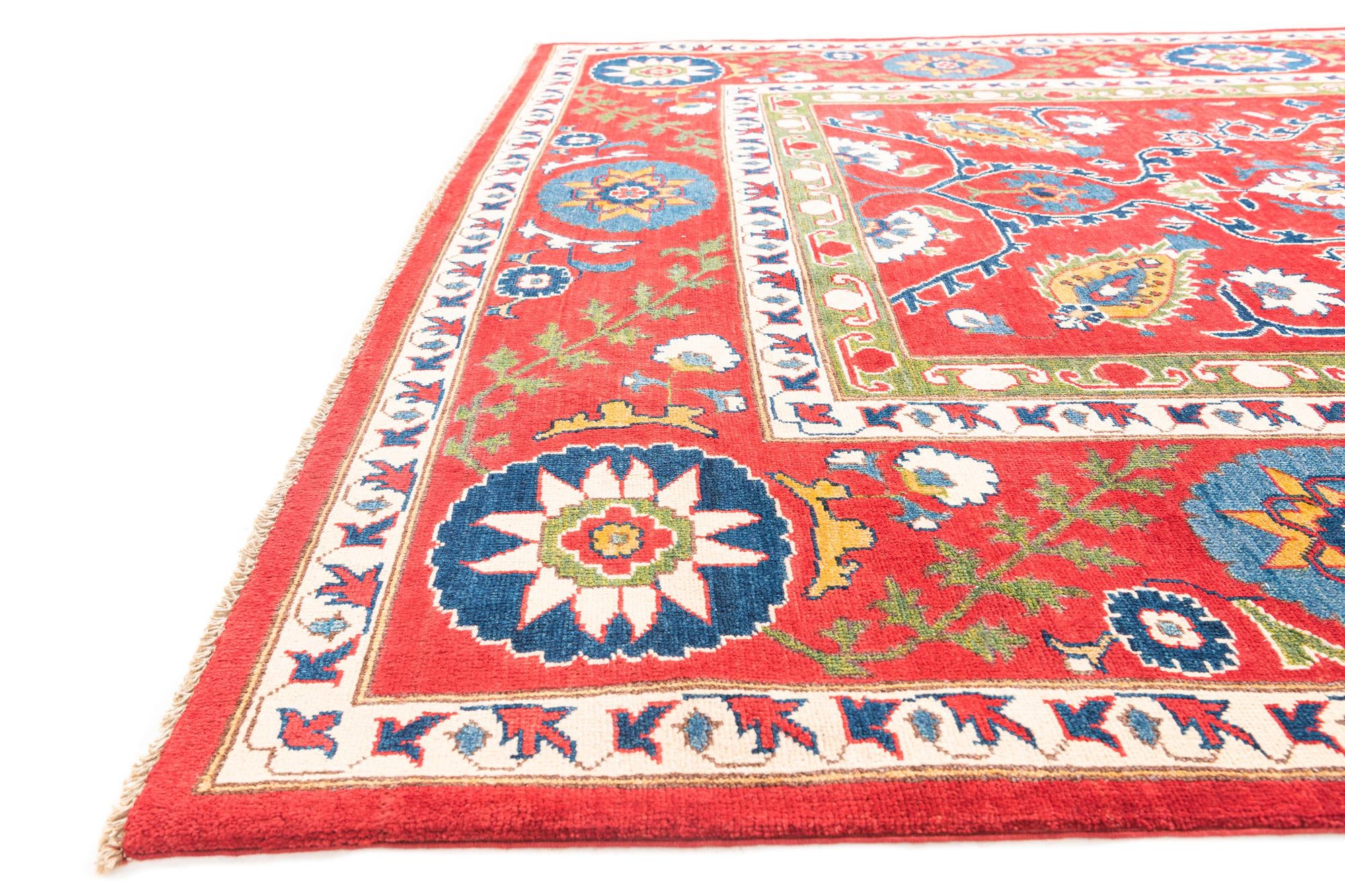 6' 8 x 9' 9 Hand Knotted Kazak Rug