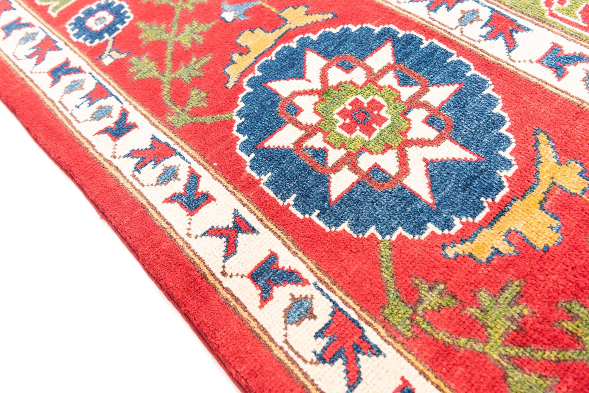 6' 8 x 9' 9 Hand Knotted Kazak Rug