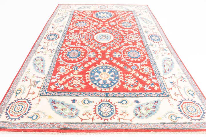 6' 7 x 9' 6 Hand Knotted Kazak Rug
