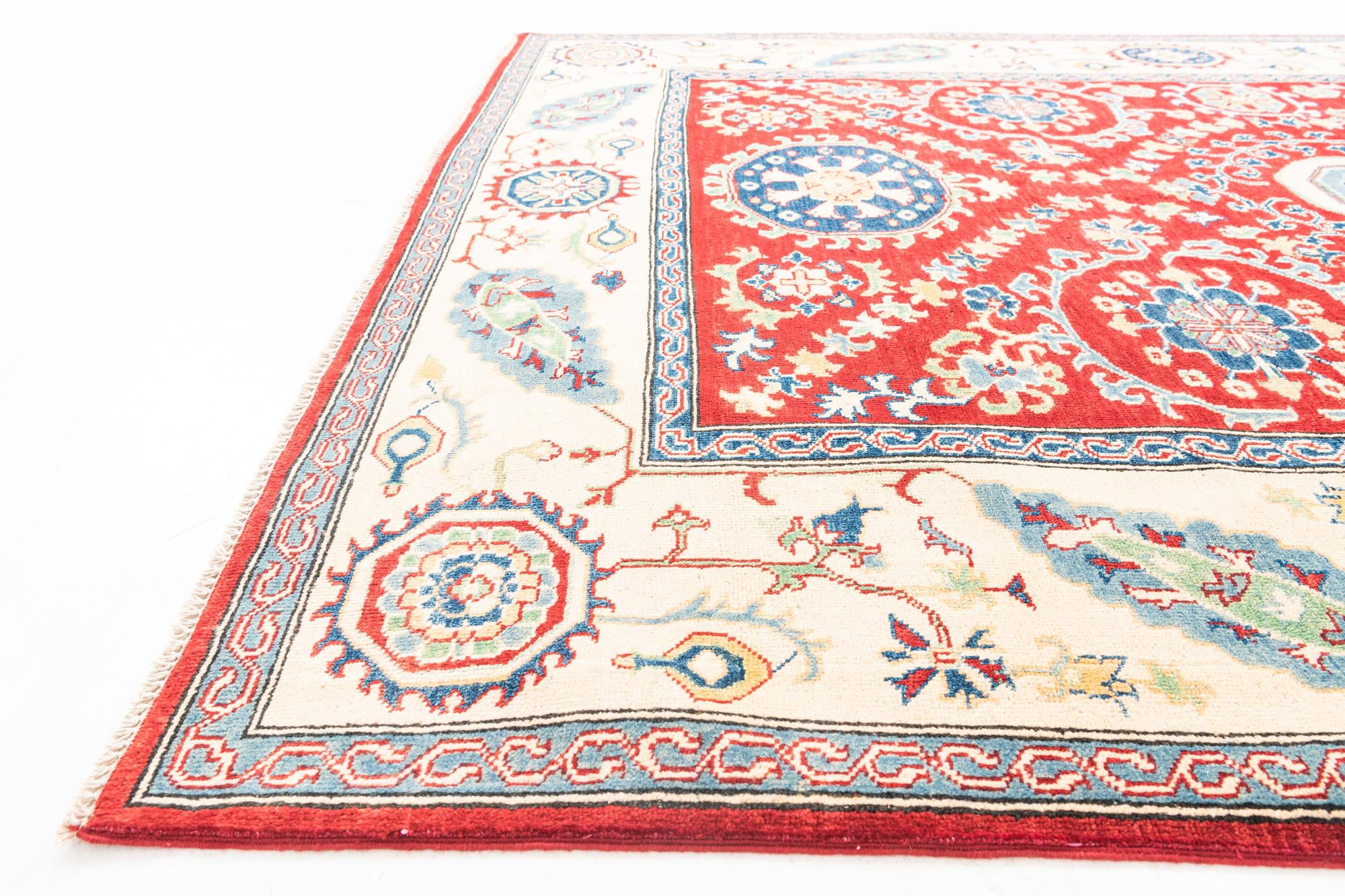 6' 7 x 9' 6 Hand Knotted Kazak Rug