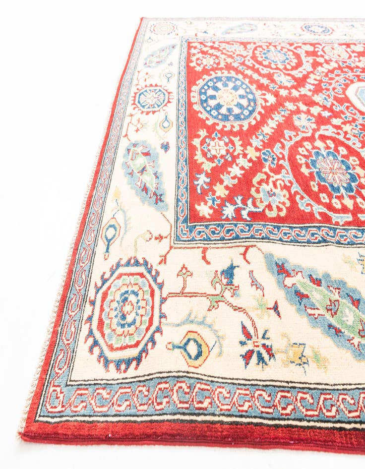 Detail image of 6' 7 x 9' 6  Hand Knotted Kazak Rug