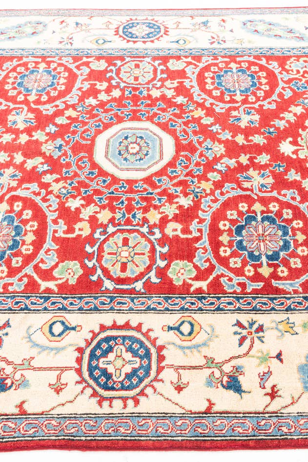 Detail image of 6' 7 x 9' 6 Hand Knotted Kazak Rug