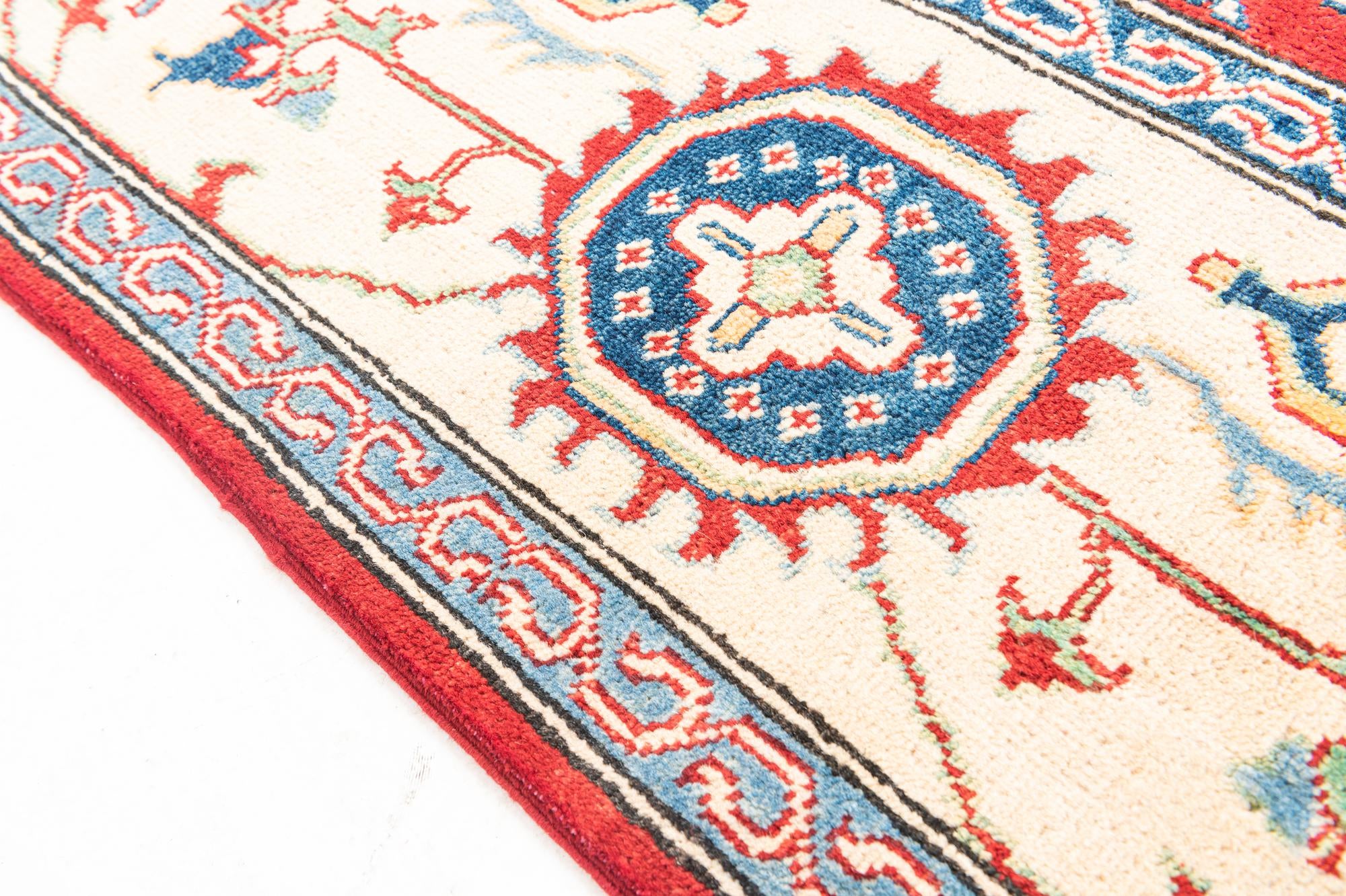 6' 7 x 9' 6 Hand Knotted Kazak Rug