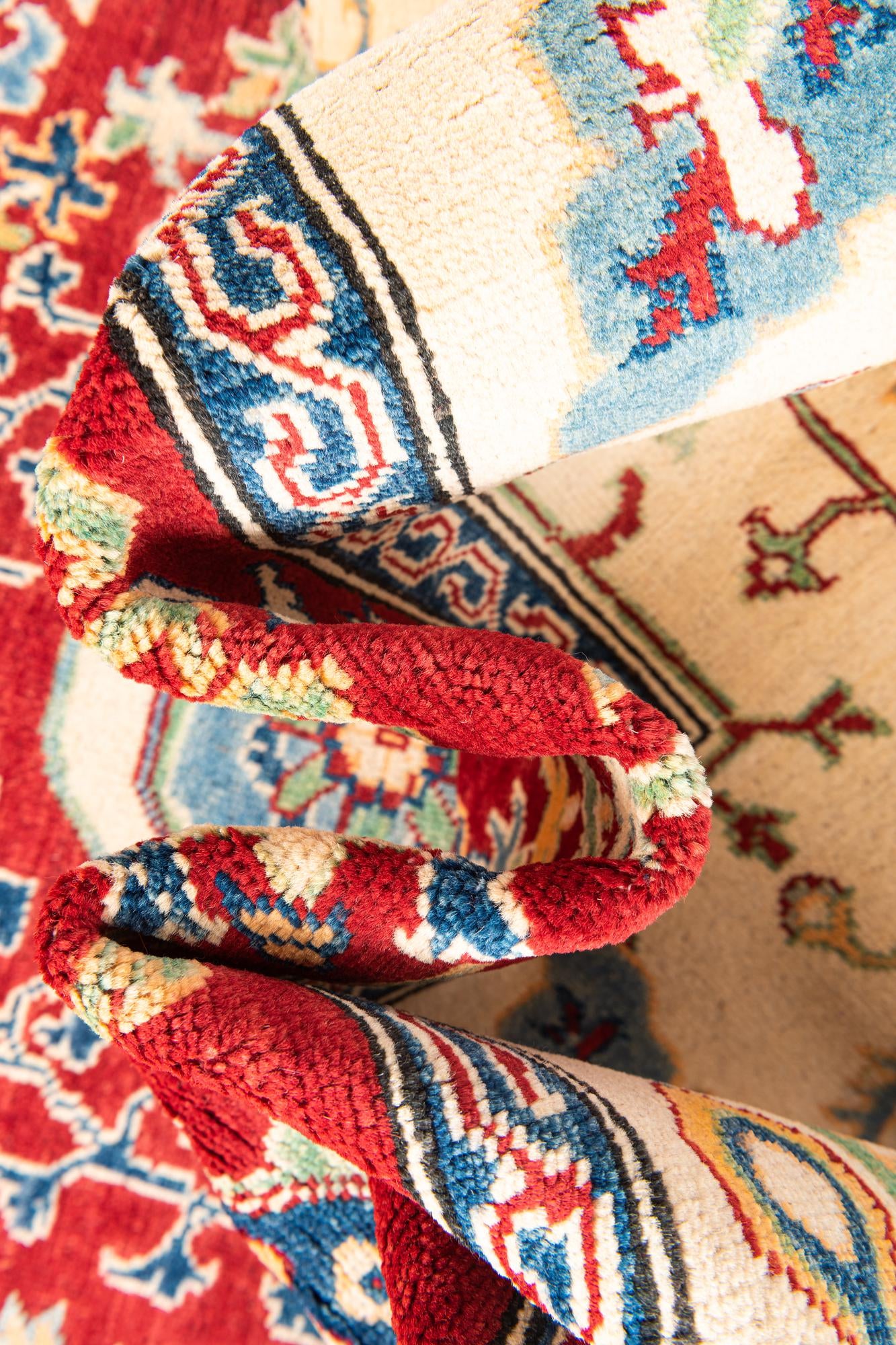 6' 7 x 9' 6 Hand Knotted Kazak Rug