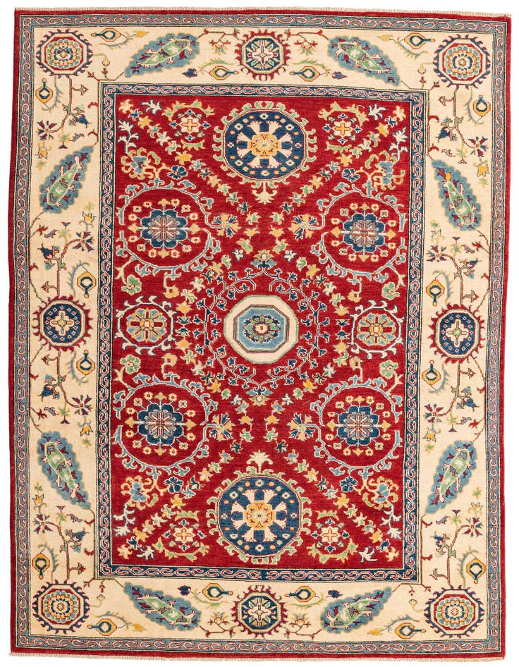 Detail image of 6' 7 x 9' 6 Hand Knotted Kazak Rug