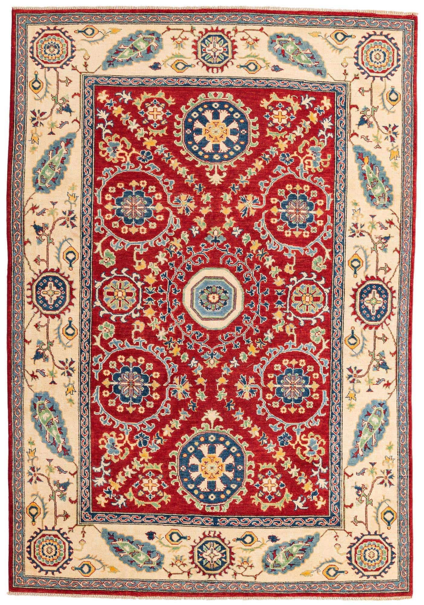 6' 7 x 9' 6 Hand Knotted Kazak Rug