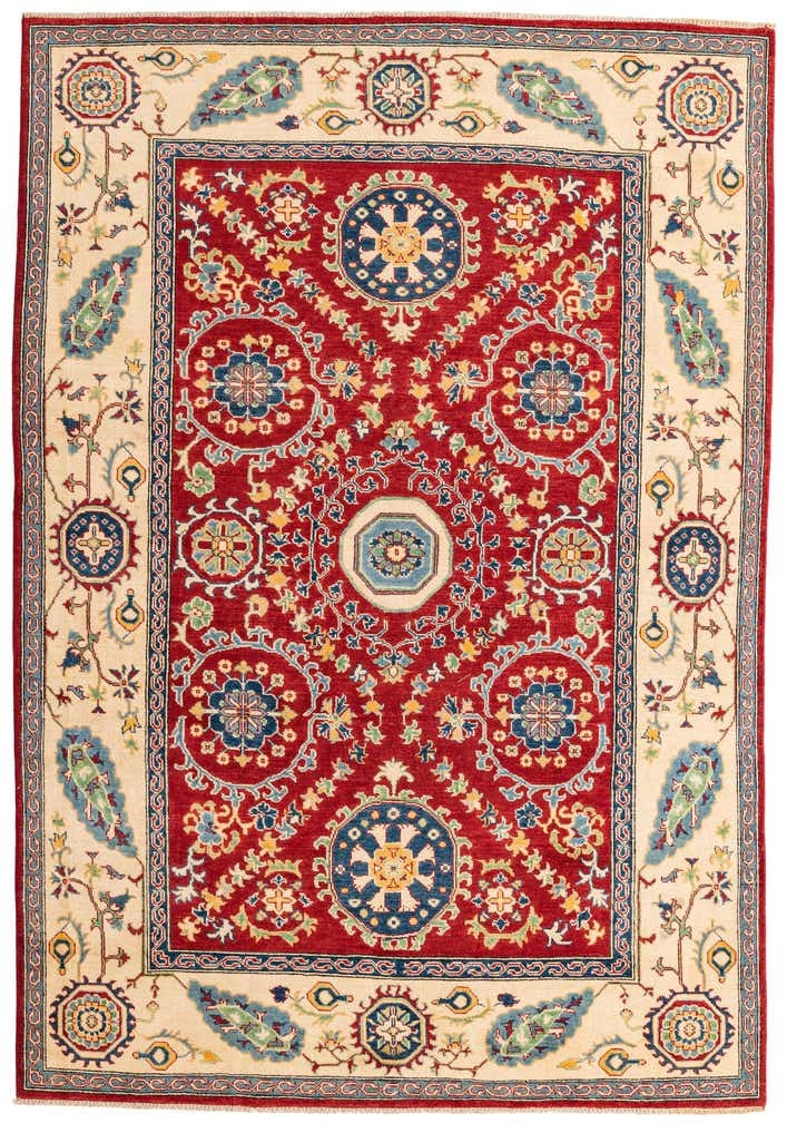 6' 7 x 9' 6 Hand Knotted Kazak Rug