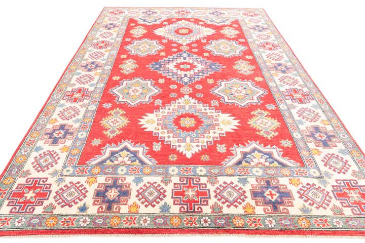 6' 9 x 9' 10 Hand Knotted Kazak Rug