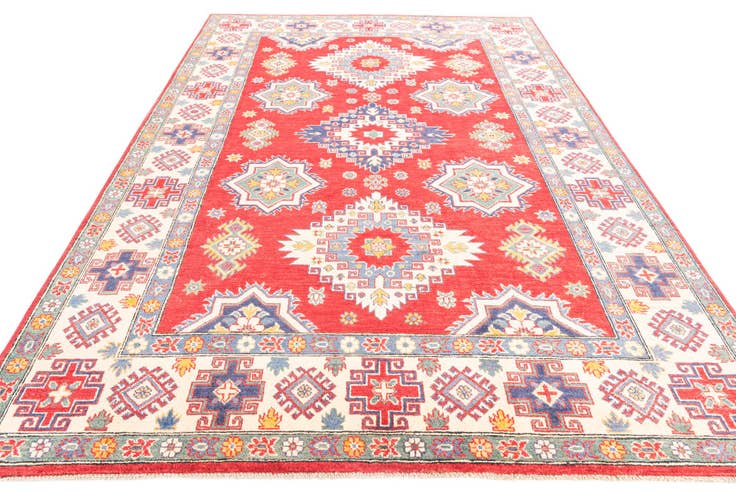 Detail image of 6' 9 x 9' 10 Hand Knotted Kazak Rug