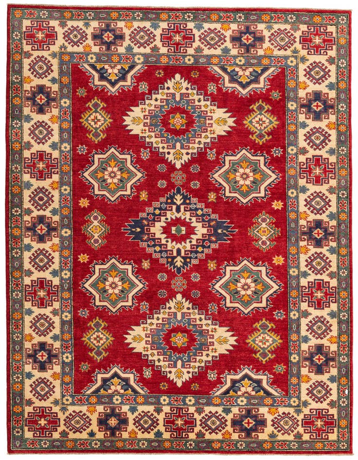 Detail image of 6' 9 x 9' 10 Hand Knotted Kazak Rug