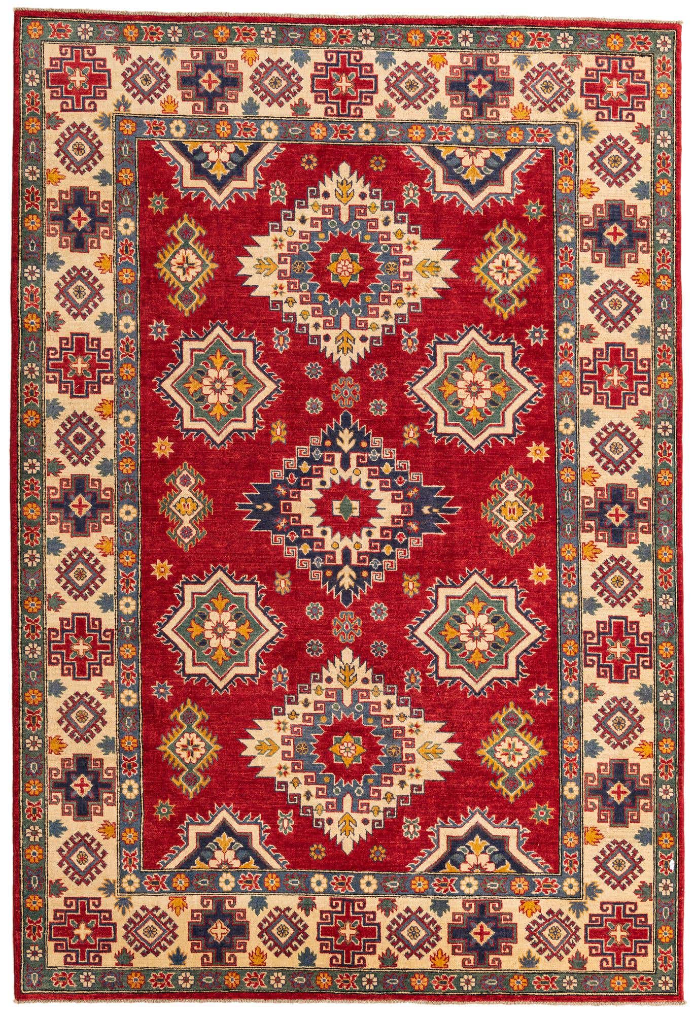 6' 9 x 9' 10 Hand Knotted Kazak Rug