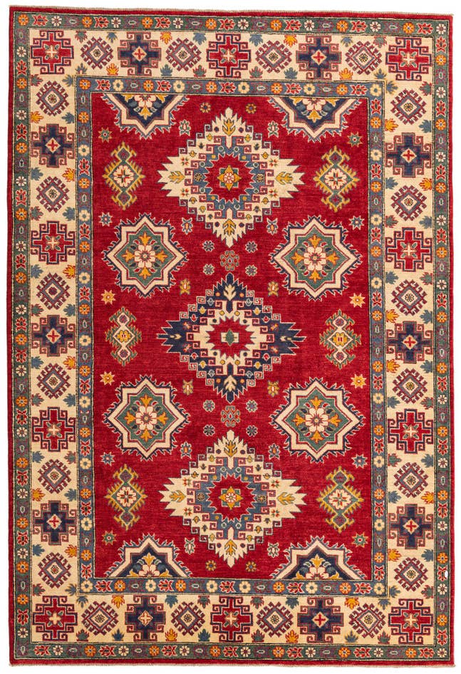 Detail image of 6' 9 x 9' 10 Hand Knotted Kazak Rug
