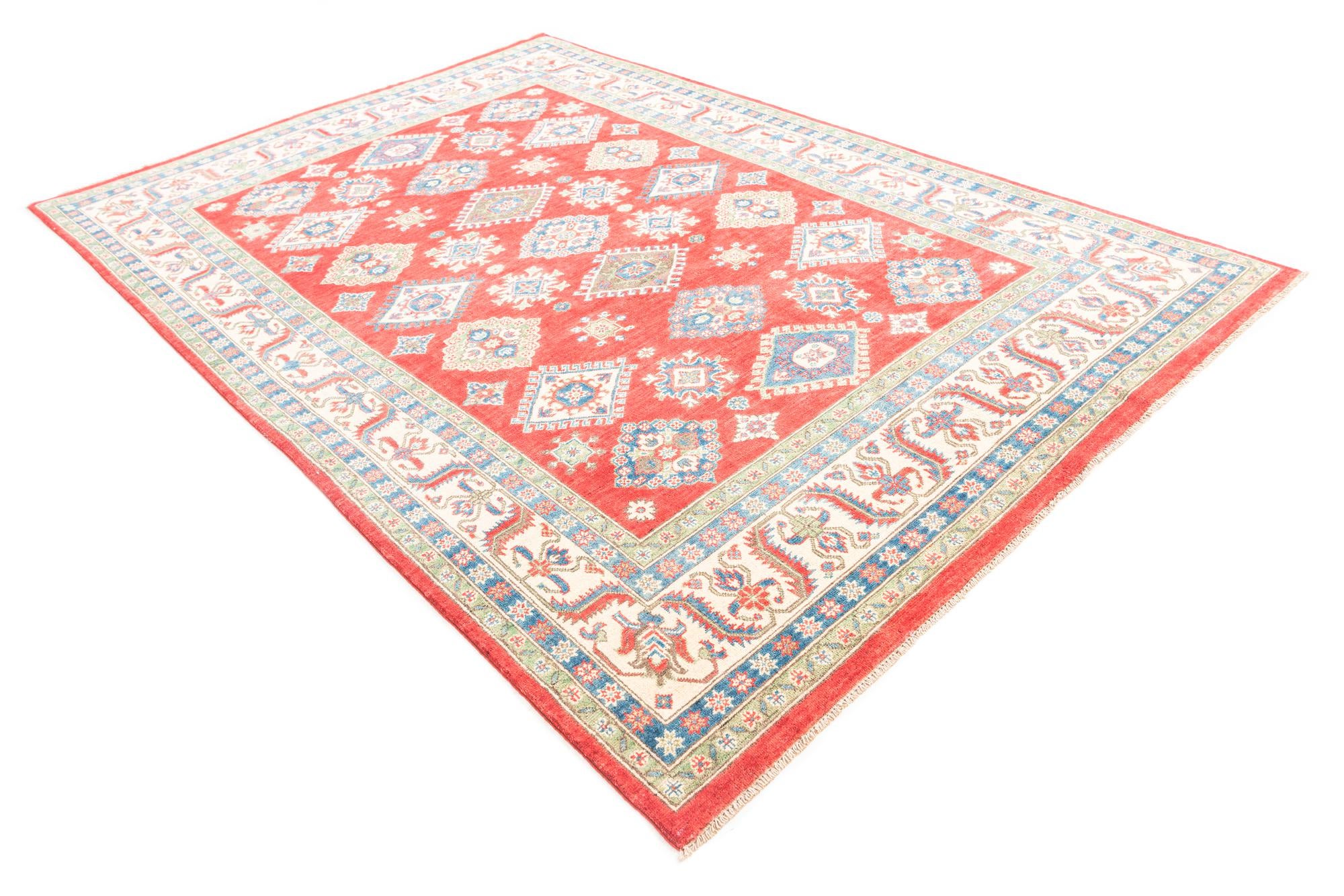6' 6 x 9' 9 Hand Knotted Kazak Rug