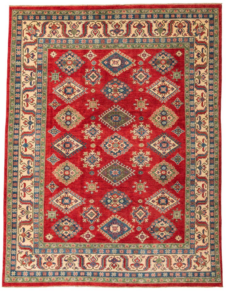 Detail image of 6' 6 x 9' 9 Hand Knotted Kazak Rug